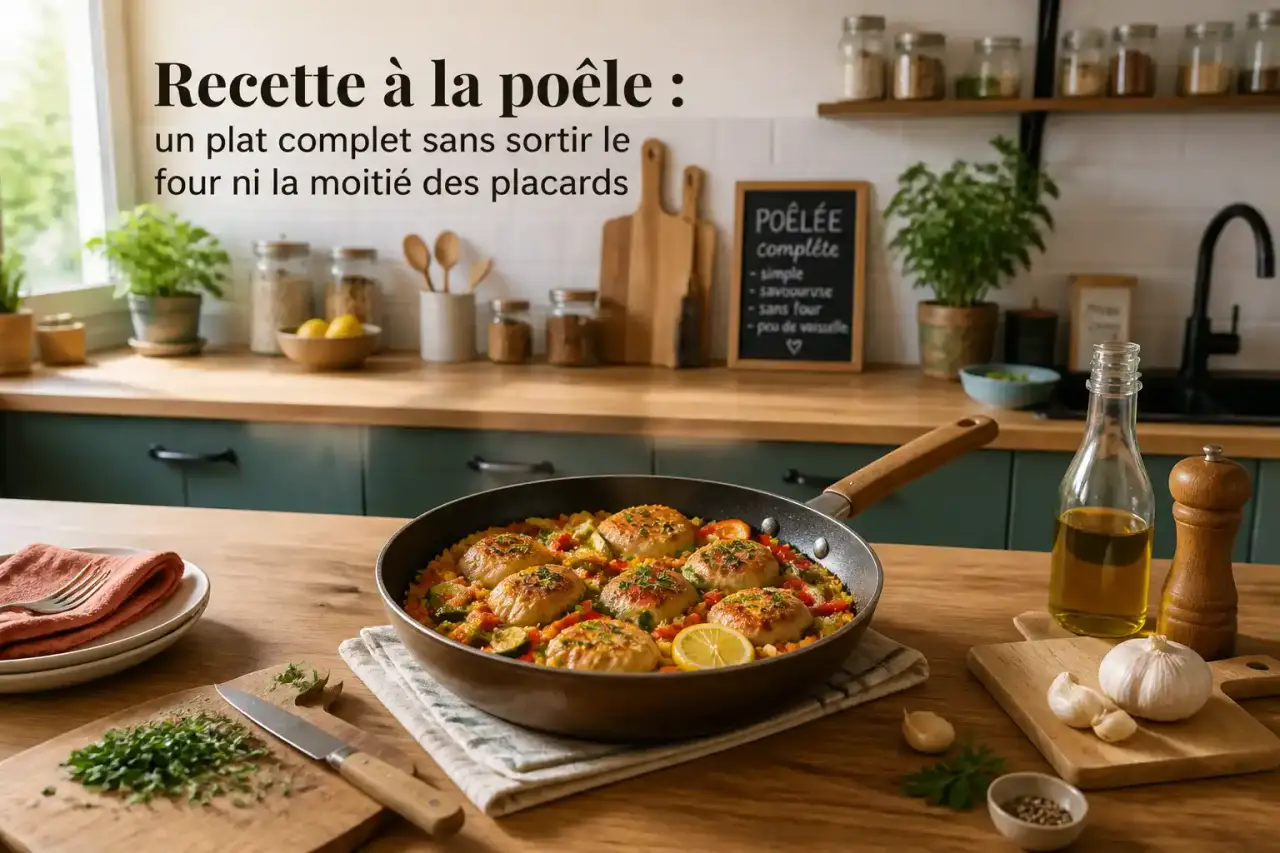 Recette à la poêle : un plat complet sans sortir le four ni la moitié des placards