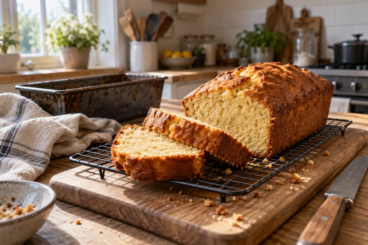 Cake sans levure : une mie dense, une cuisson à 180 °C et 45 minutes