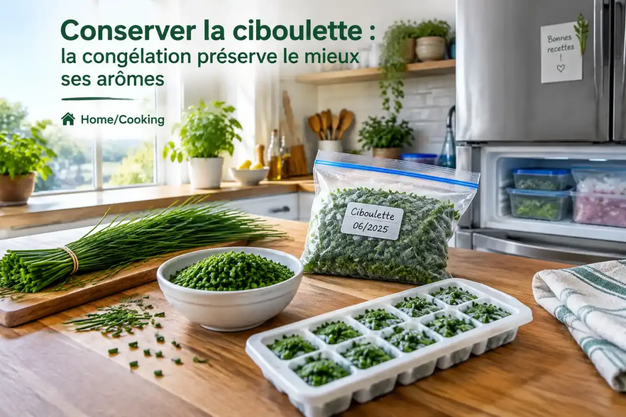 Conserver la ciboulette : la congélation préserve le mieux ses arômes