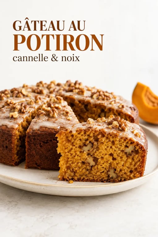Potiron recettes faciles : gâteau moelleux au potiron et à la cannelle