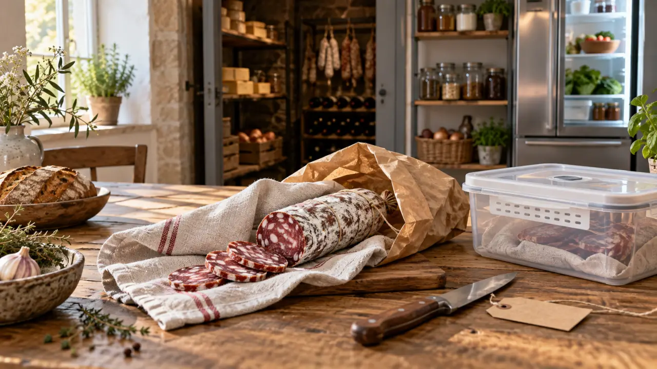 Conserver un saucisson : le bon lieu, le bon contenant et les bons réflexes