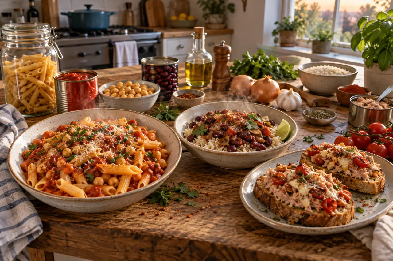 Des recettes salées faciles pour dîner vite avec les ingrédients du placard