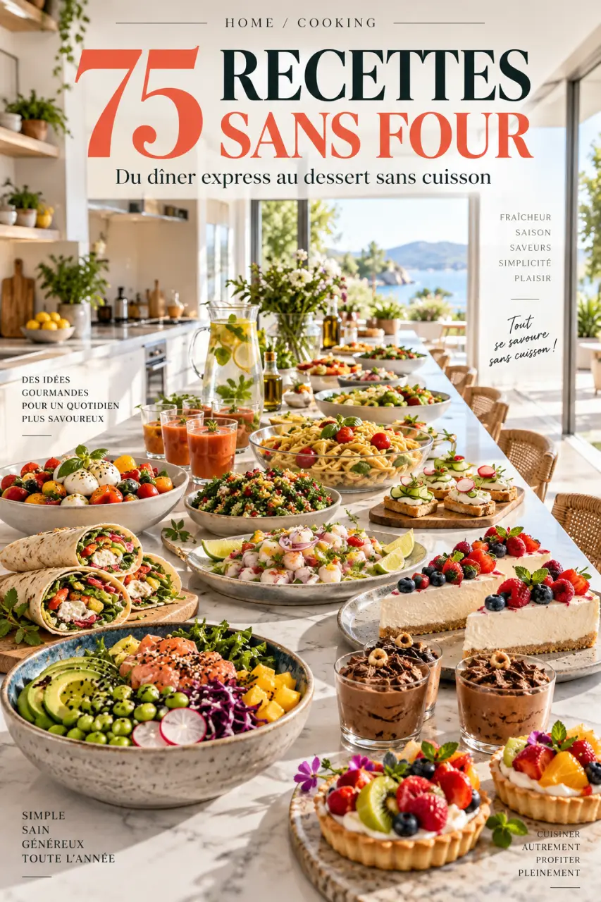 75 recettes sans four, du dîner express au dessert sans cuisson