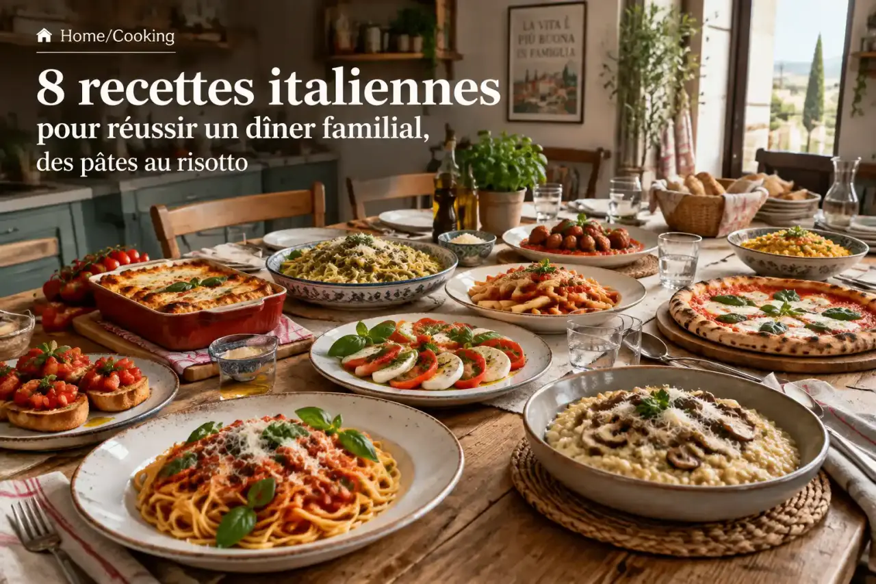 8 recettes italiennes pour réussir un dîner familial, des pâtes au risotto