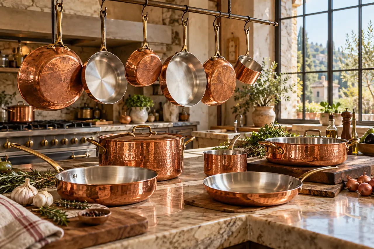 Ustensiles de cuisine en cuivre : le revêtement intérieur décide de tout